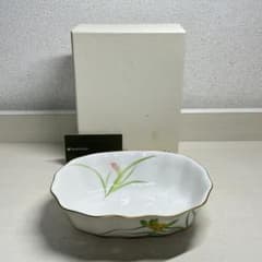 香蘭社 鉢 ボウル 花柄 金縁 共箱付き - メルカリ