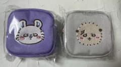 ちいかわ カラビナつき刺繍スクエアミニポーチ モモンガ ラッコ