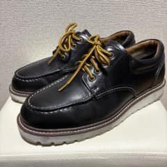 す*り様 REGAL ブラックレザー ワークブーツ 24.5cm 革靴　リーガルのサムネイル