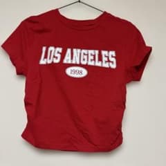 SHEIN LOS ANGELES 1998 半袖 Tシャツ レッド Lのサムネイル