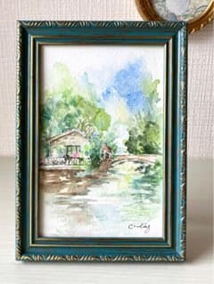 風景 水彩画 額装済み 原画】水彩画 風景画 額装済み - メルカリ