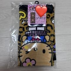 ハローキティ サンリオ フェイスタオル 2枚組 ヒョウ柄 ギャル まとめ買い可のサムネイル
