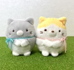 스미코구라시 테노리 봉제인형 네코 쿄다이 형제 고양이 고양이 그레이 호랑이
