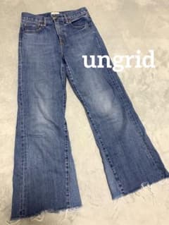 【Ungrid】フレアデニムパンツ／ブルー／25インチのサムネイル