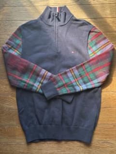 TOMMY HILFIGER ハーフジップ ニット チェック柄のサムネイル