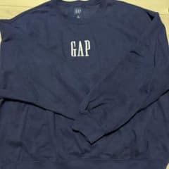 GAP ロゴ刺繍 クルーネック スウェット ネイビー XLのサムネイル