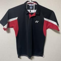 【Mサイズ】YONEX バドミントン ポロシャツ 黒/赤/白のサムネイル