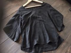 DVF のシルク100% 五分丈カットソー 黒のサムネイル