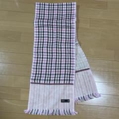 DAKS チェック柄 マフラー タオル　ピンク系　未使用のサムネイル