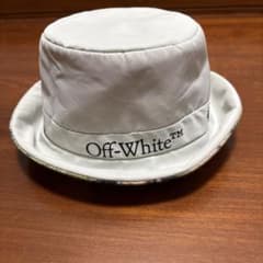 OFF-WHITE オフホワイト リバーシブル バケットハット ホワイト O/S