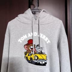 TOM AND JERRY 刺繍パーカー グレー XLのサムネイル
