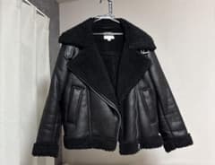 H&M フェイクレザー ボアライダースジャケットのサムネイル