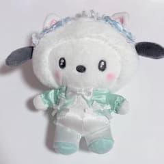 산리오 포차코 마스코트 키 체인 흰 고양이 발레리나