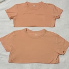 UNIQLO U クルーネックTシャツ ピンク 2枚セット S/XLのサムネイル
