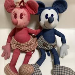 Disney ミッキー＆ミニー デニム風 ぬいぐるみ 2体セットのサムネイル