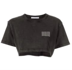 alexanderwang クロップド丈 Tシャツ ブラック XS - メルカリ