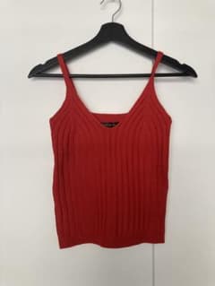 GORGE 赤 リブ編み キャミソール - メルカリ