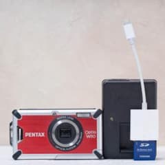 【防水カメラ】PENTAX optio W80 グレー 動作確認済 スマホ転送 防水カメラ】PENTAX optio W80 レッド 動作確認済 スマホ転送 - メルカリ
