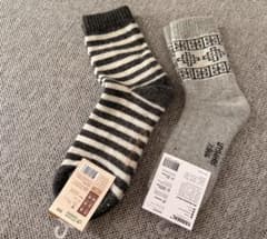 モンゴル産ウール靴下 2足セット 厚手 防寒 冷え性対策のサムネイル