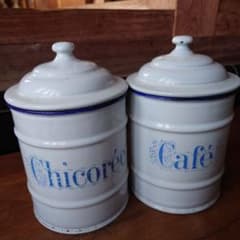 フランスアンティークChicoré Cafe キャニスター 2個セット - メルカリ