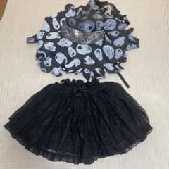 スカル柄 魔女帽子 レースパニエ コスプレ衣装のサムネイル