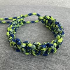 パラコード ブレスレット ハンドメイド　ブルー・ライムグリーンのサムネイル