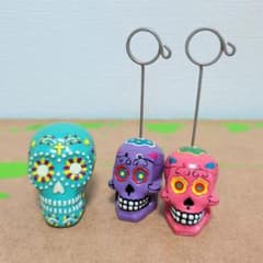3777：メキシカンスカル カラベラ 置物 メモスタンド まとめ売り