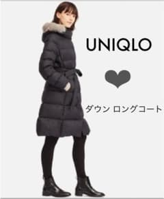 UNIQLO ダウン　フーデットコート　X L レディースのサムネイル