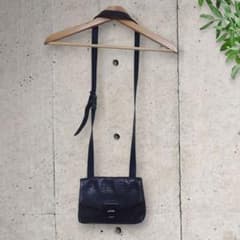 JUNKO KOSHINO 코시노준코 가죽 숄더백 블랙 가죽