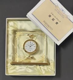 ☆未使用☆ MIKIMOTO ミキモト 置時計 パール付 保証書付 電池切れ