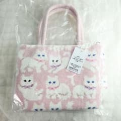 匿名配送】新品 フェイラー FEILER モフモフネコチャン バッグ ピンク