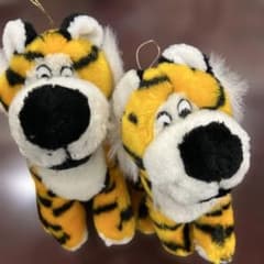 廃番★昭和レトロ★日本製★80年代★ビンテージ★TIGER 虎 トラ ぬいぐるみ レトロ 虎のぬいぐるみ 2点セットUFOキャッチャー ヴィンテージ