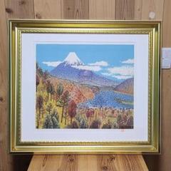 山下清の富士のリトグラフです。額にk.YAMASHITAのプレート付です。 山下清の富士のリトグラフです。額にk.YAMASHITAのプレート付