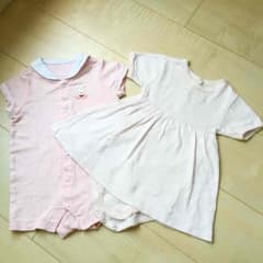 ミキハウス&プチバトー ロンパース☆70㎝のサムネイル