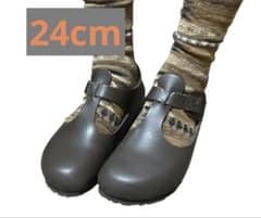 極美品おしゃれ可愛いビルケンシュトック パリ 本革 ブラウン 37 24cm