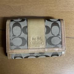 COACH 二つ折り財布 ベージュ/ブラウンのサムネイル