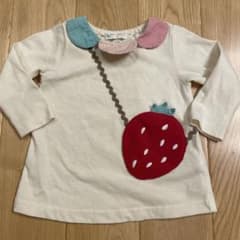 baby cheer 長袖カットソー Tシャツ 80cm 苺ポシェット - メルカリ