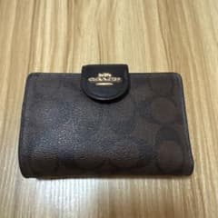 COACH 二つ折り財布 ブラウンレザーのサムネイル