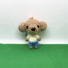 あみぐるみ ハンドメイド ミニサイズ 犬 トイプードル ストラップ うち