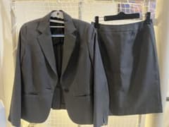レディース スカートスーツ上下 グレーのサムネイル