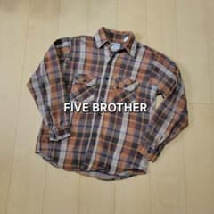80s FIVE BROTHER☆ネルシャツ USA製 ファイブブラザー ヴィン - メルカリ