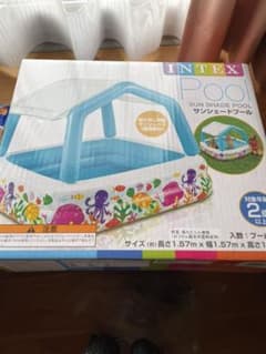 intex ビニールプール　庭のサムネイル