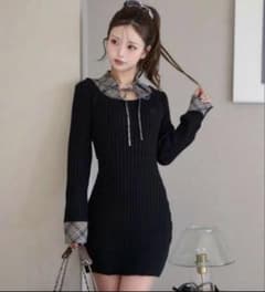 Darich ダーリッチ レイヤードライクニットミニワンピースのサムネイル
