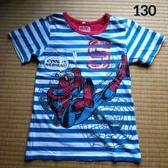 130 MARVEL 스파이더 맨 티셔츠 테두리 키즈 마더웨이즈