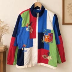90's vintage トラックジャケット 総柄 ストリート y2kのサムネイル