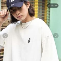 MONO-MART アニマル レトロ刺繍 ビッグシルエット半袖Tシャツのサムネイル