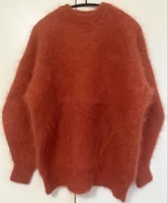 美品 CLANE バルキースリーブアンゴラニットトップス オレンジ サイズ1のサムネイル
