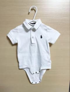 Ralph Lauren ホワイト ポロシャツ 6M ロンパースのサムネイル
