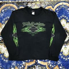 ハーレーダビッドソン ロンT フレイム グリーン XL - メルカリ