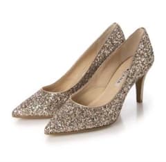 【〜28日まで特別価格】DIANA グリッターピンクゴールド　パンプスのサムネイル
